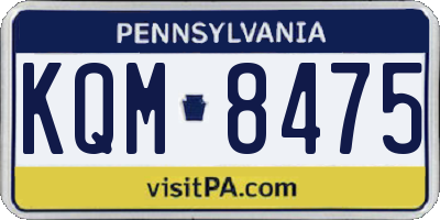PA license plate KQM8475