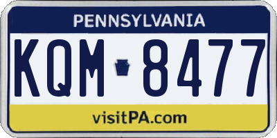 PA license plate KQM8477