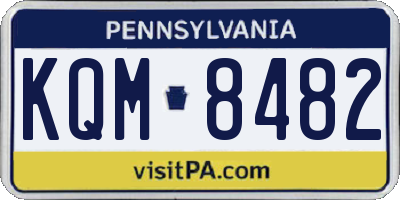 PA license plate KQM8482