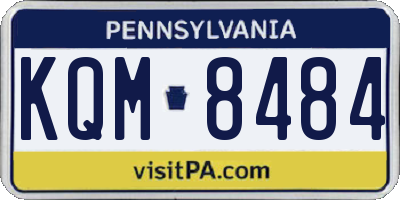 PA license plate KQM8484