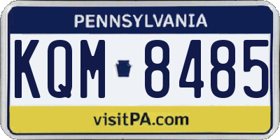 PA license plate KQM8485