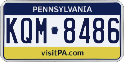 PA license plate KQM8486