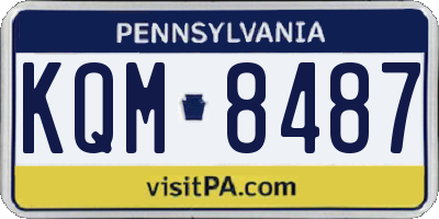 PA license plate KQM8487