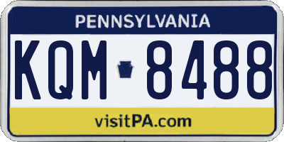 PA license plate KQM8488
