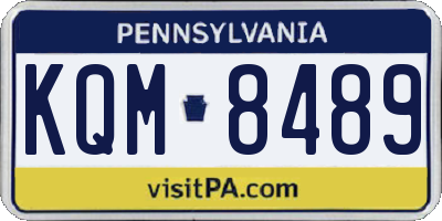 PA license plate KQM8489