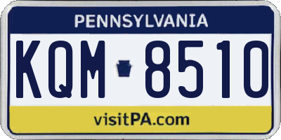 PA license plate KQM8510