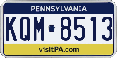 PA license plate KQM8513