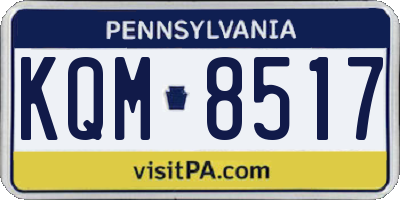 PA license plate KQM8517