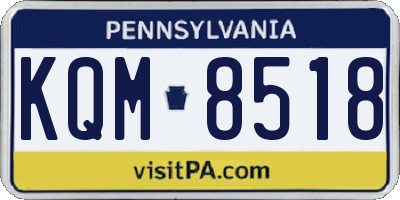 PA license plate KQM8518