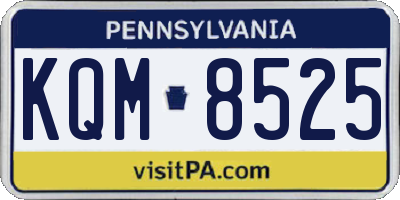 PA license plate KQM8525