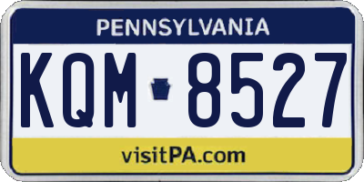 PA license plate KQM8527