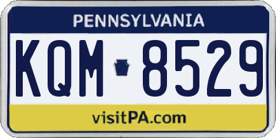 PA license plate KQM8529