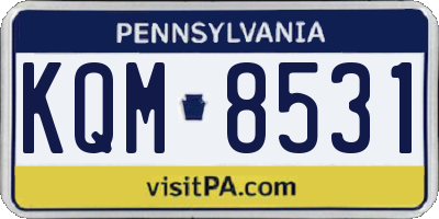 PA license plate KQM8531