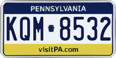 PA license plate KQM8532