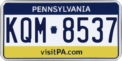 PA license plate KQM8537