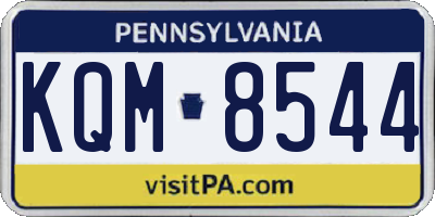 PA license plate KQM8544