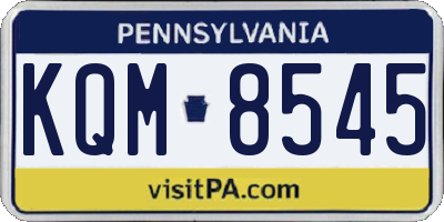 PA license plate KQM8545