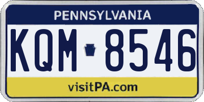 PA license plate KQM8546