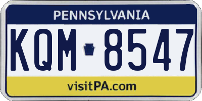 PA license plate KQM8547