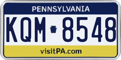 PA license plate KQM8548