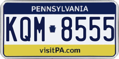PA license plate KQM8555