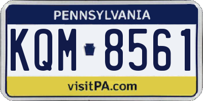 PA license plate KQM8561