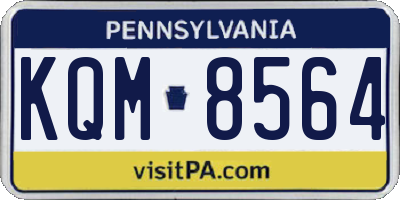 PA license plate KQM8564