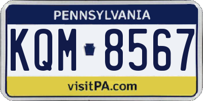 PA license plate KQM8567
