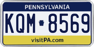 PA license plate KQM8569