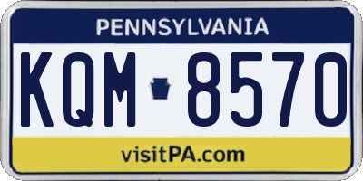 PA license plate KQM8570