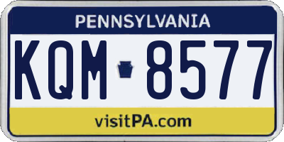 PA license plate KQM8577