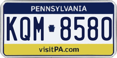 PA license plate KQM8580