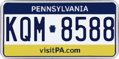 PA license plate KQM8588