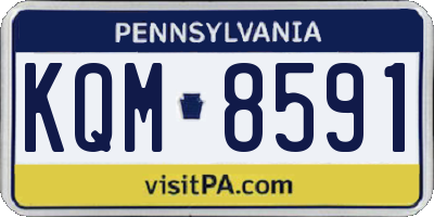 PA license plate KQM8591