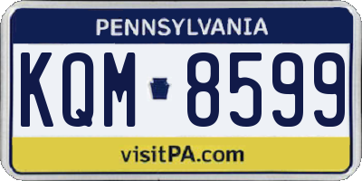 PA license plate KQM8599