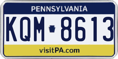 PA license plate KQM8613