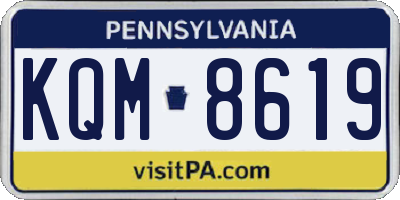 PA license plate KQM8619