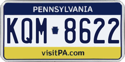 PA license plate KQM8622