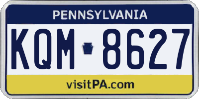 PA license plate KQM8627