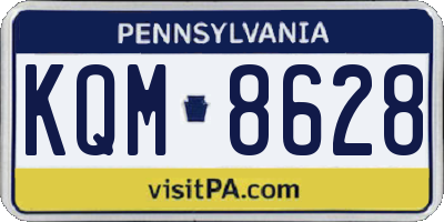 PA license plate KQM8628