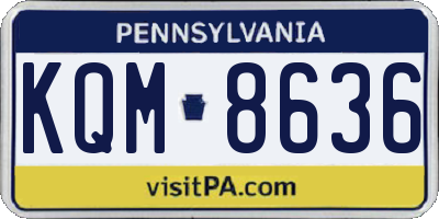 PA license plate KQM8636