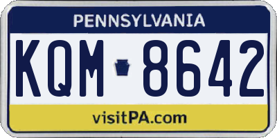 PA license plate KQM8642