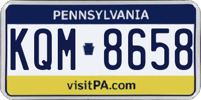 PA license plate KQM8658