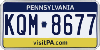 PA license plate KQM8677