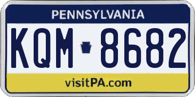 PA license plate KQM8682