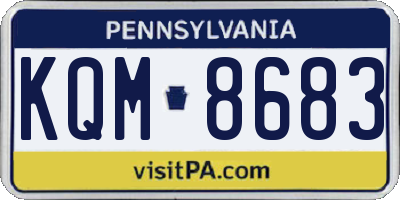 PA license plate KQM8683
