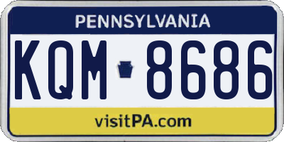 PA license plate KQM8686