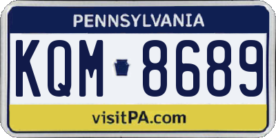 PA license plate KQM8689