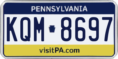 PA license plate KQM8697