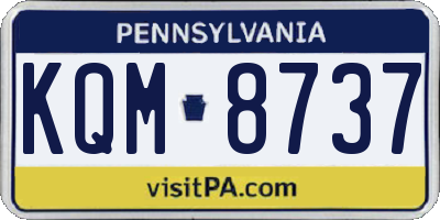 PA license plate KQM8737